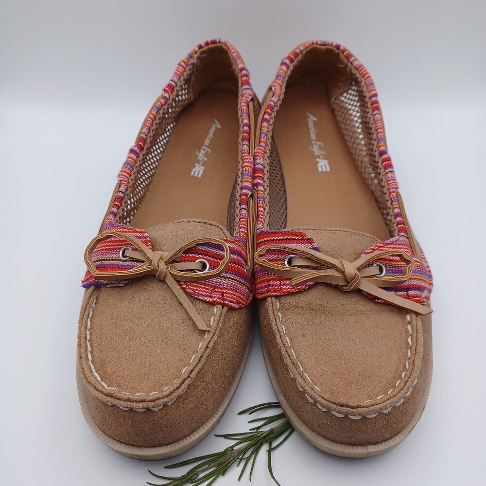 ✨️ 5 for $15 - American Eagle Mesh and Faux Leather Boat Shoes